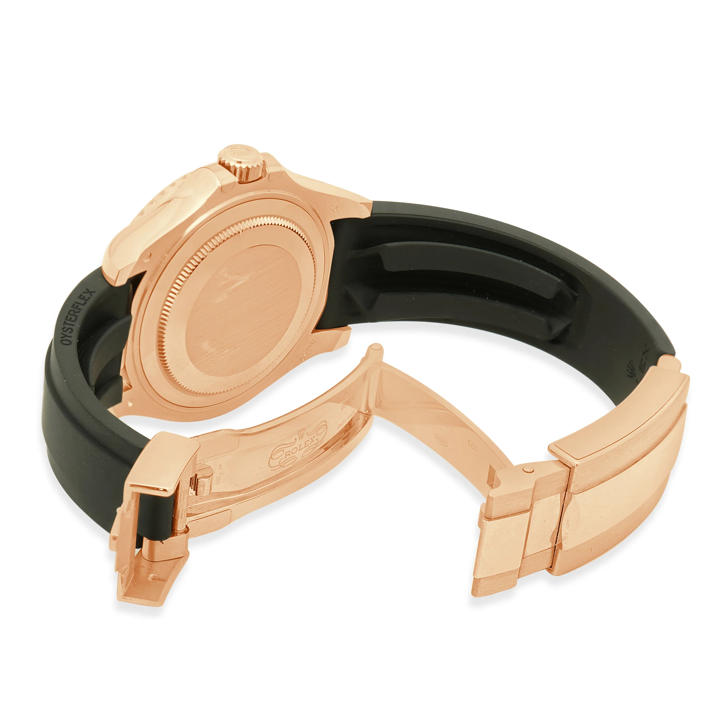 Rolex Yacht-Master Black Dial 18k Everose Gold on Rubber Strap 37mm 2025 - Image 4