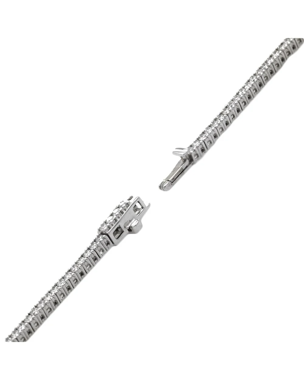 Rose Cut Diamond Halo Station Inline Necklace - Image 2