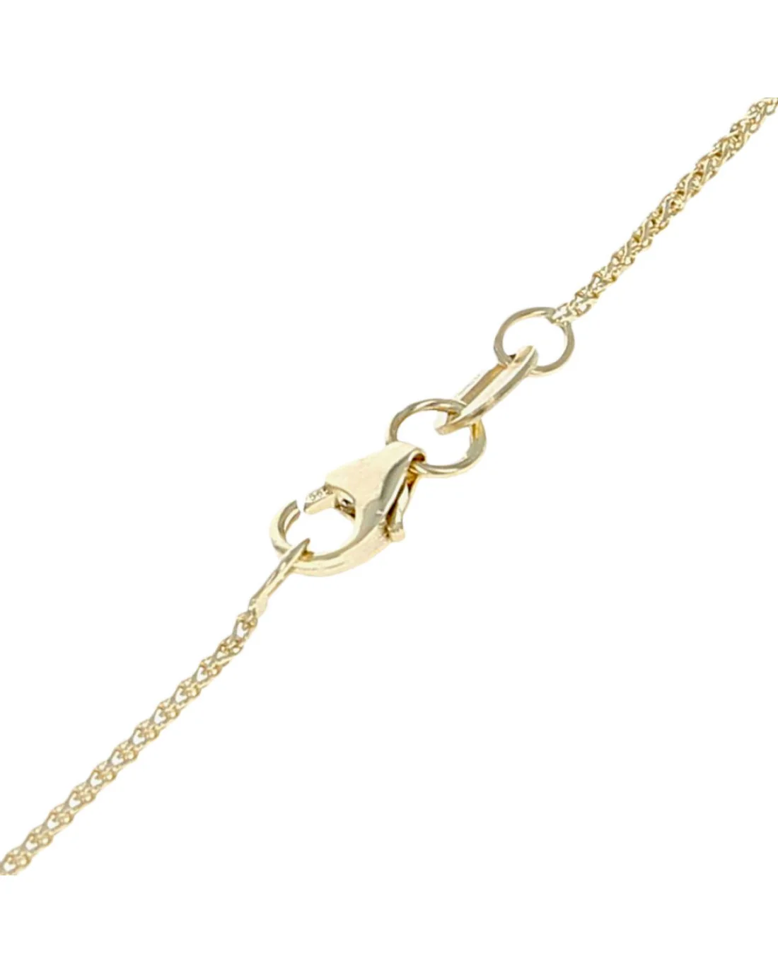 Round and Baguette Diamond Drop Necklace - Image 2
