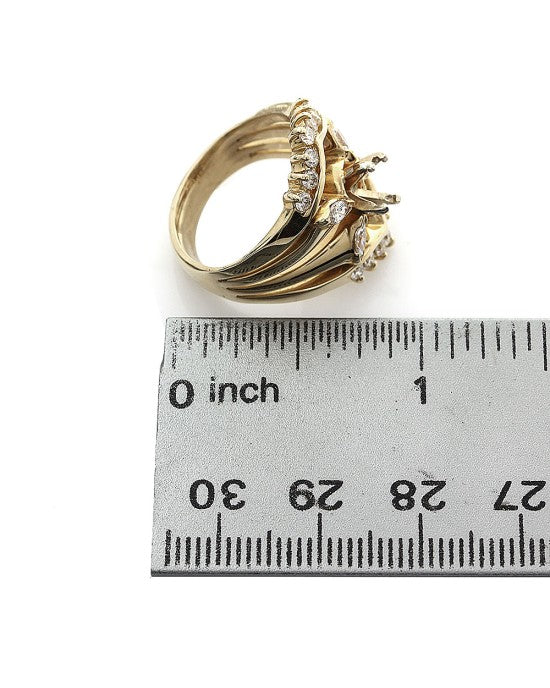 Round and Marquise Diamond Chevron Mounting - Image 3