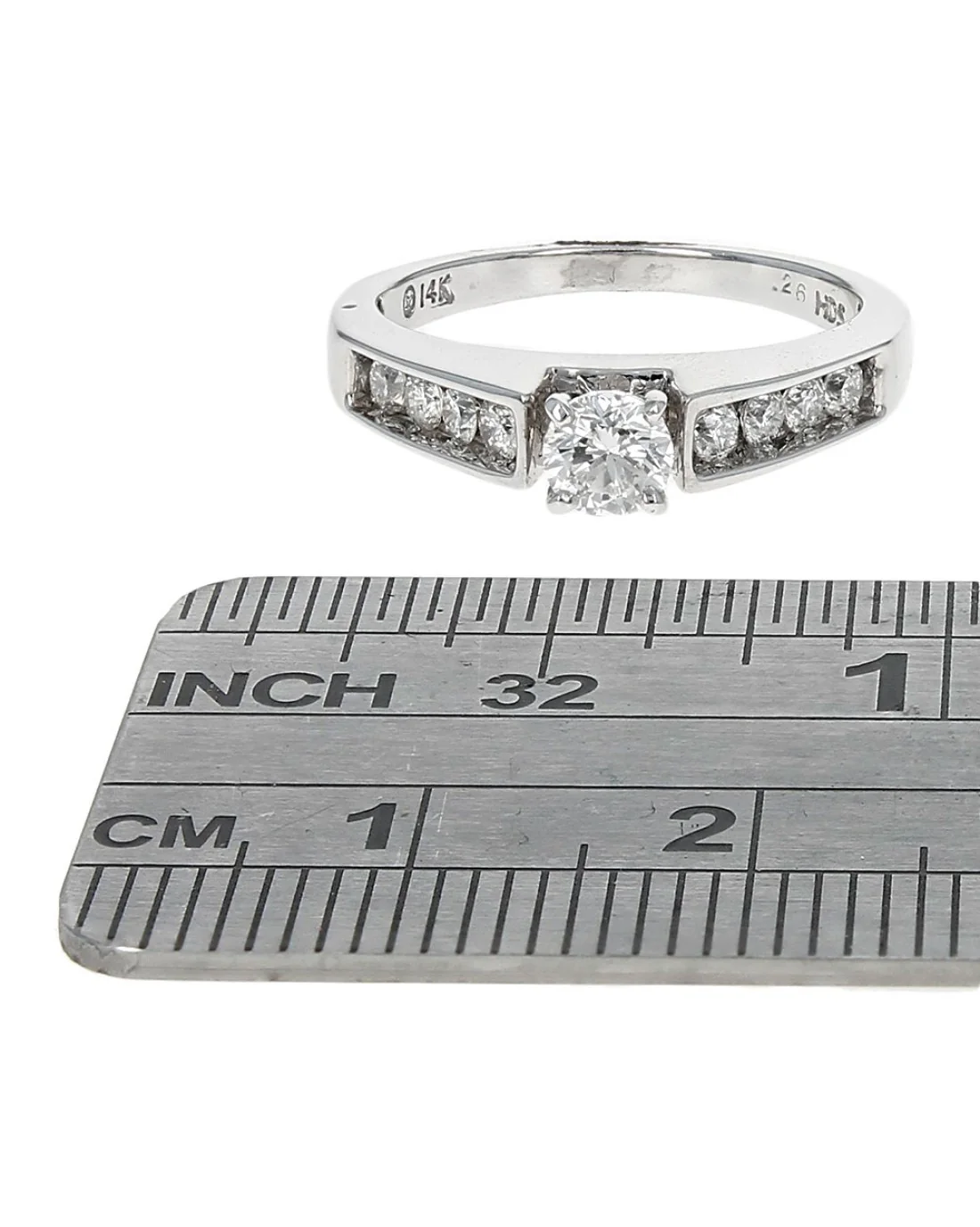 Round Brilliant Cut Diamond Solitaire Diamond Shank Ring - Image 3