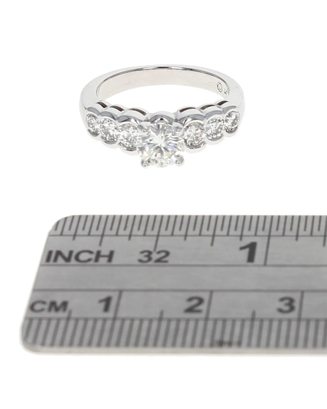 Round Brilliant Diamond Solitaire and Round Diamond Side Ring - Image 3