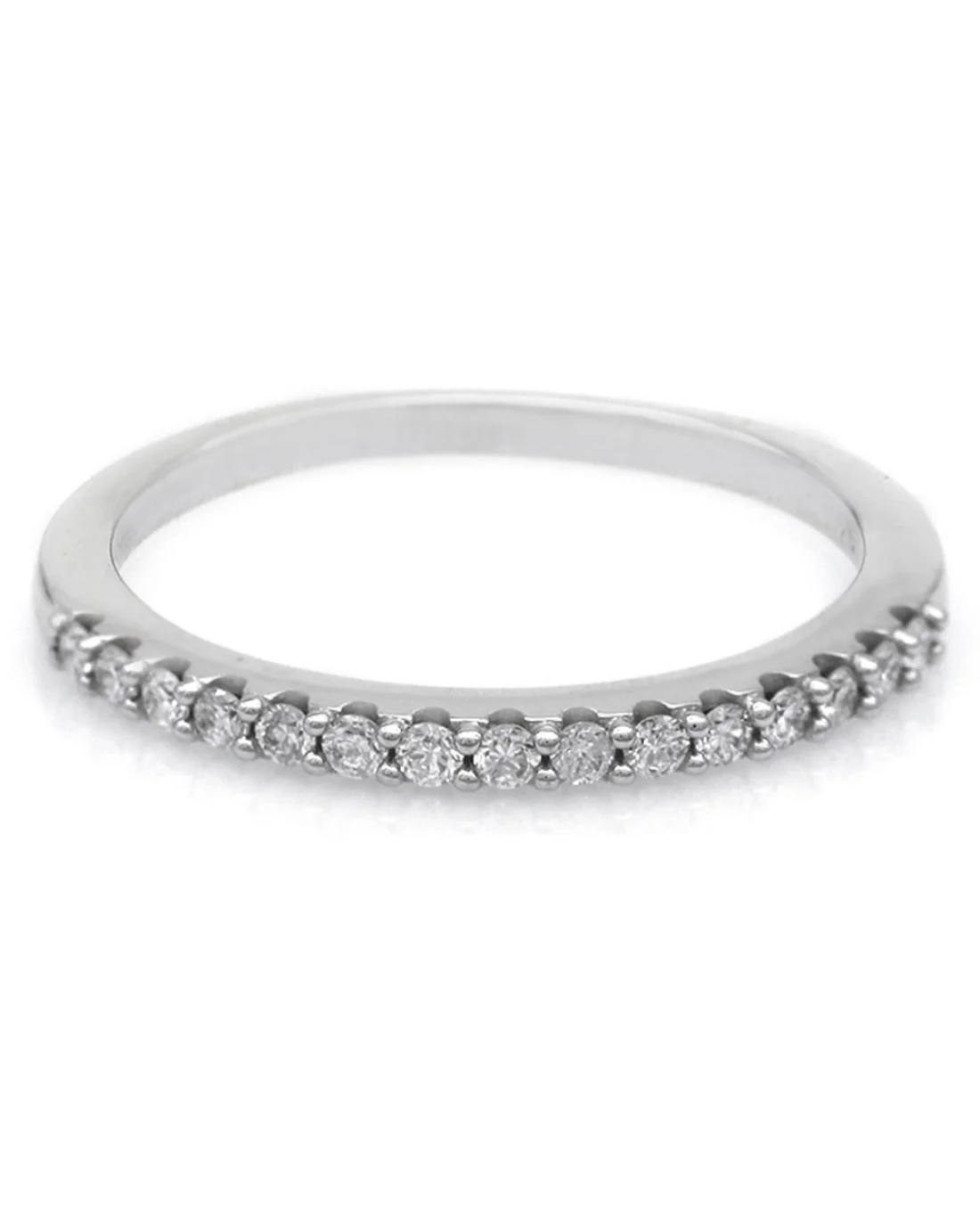 Round Diamond Band in White Gold - Image 2