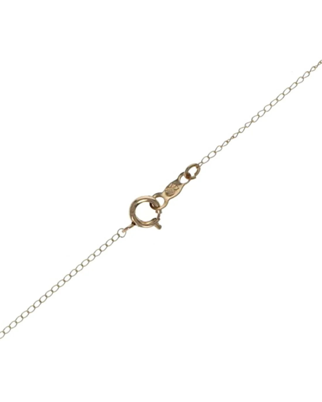 Round Diamond Drop on Cable Chain Necklace - Image 2