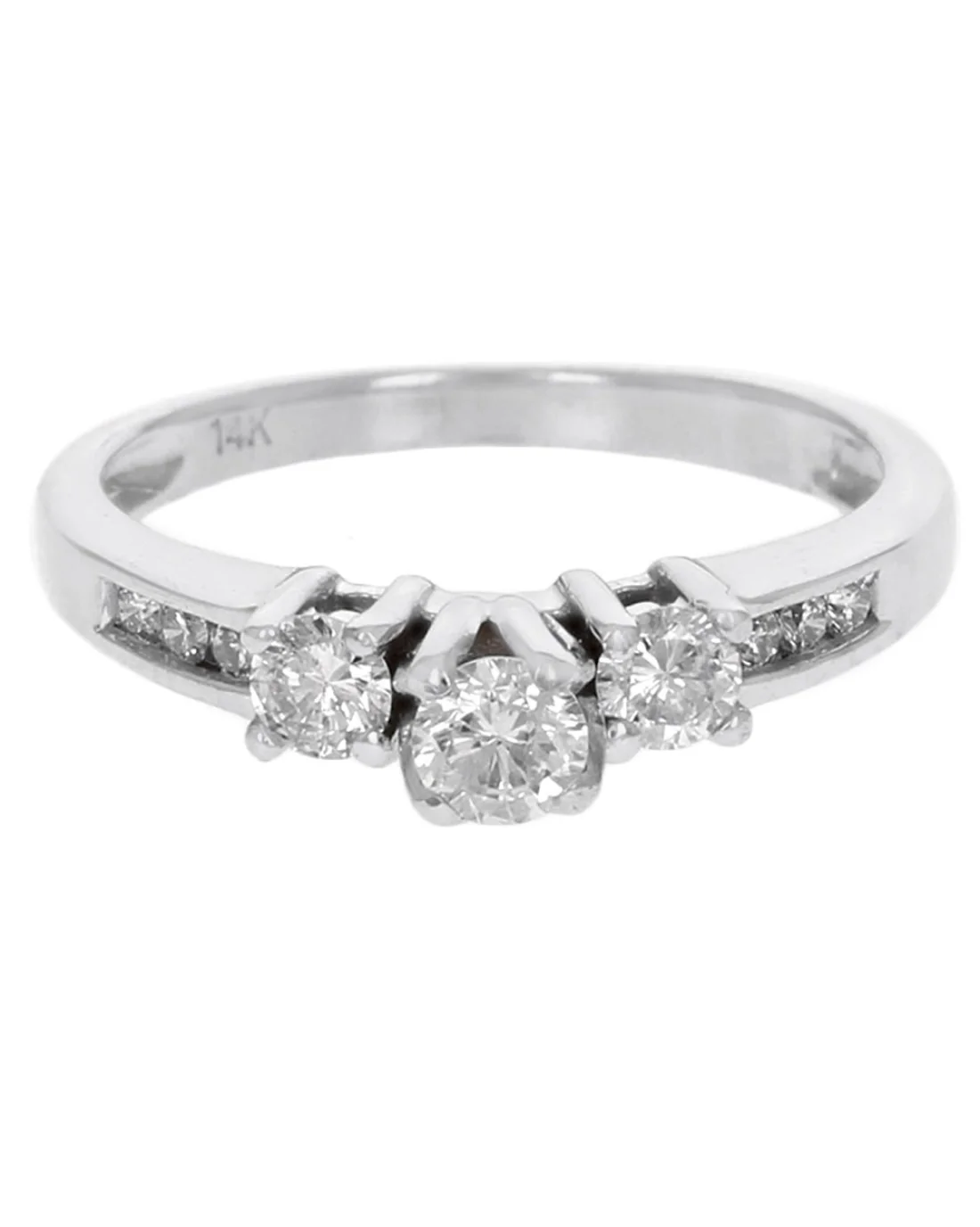Round Diamond Engagement Ring in White Gold - Image 2