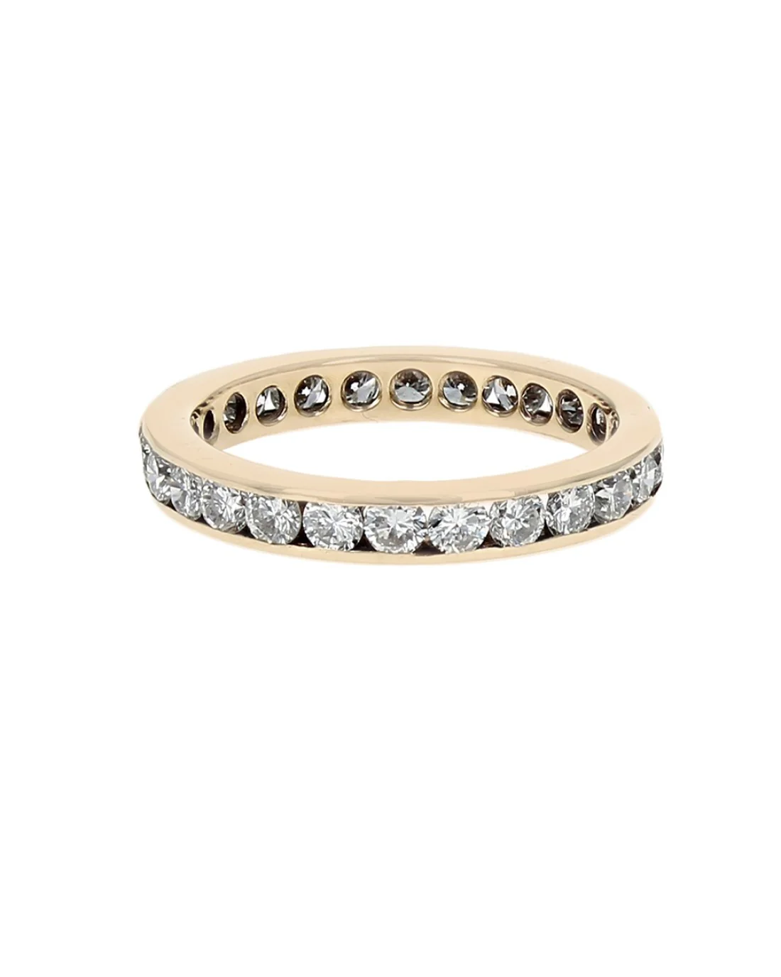 Round Diamond Eternity Band in Yellow Gold - Image 2