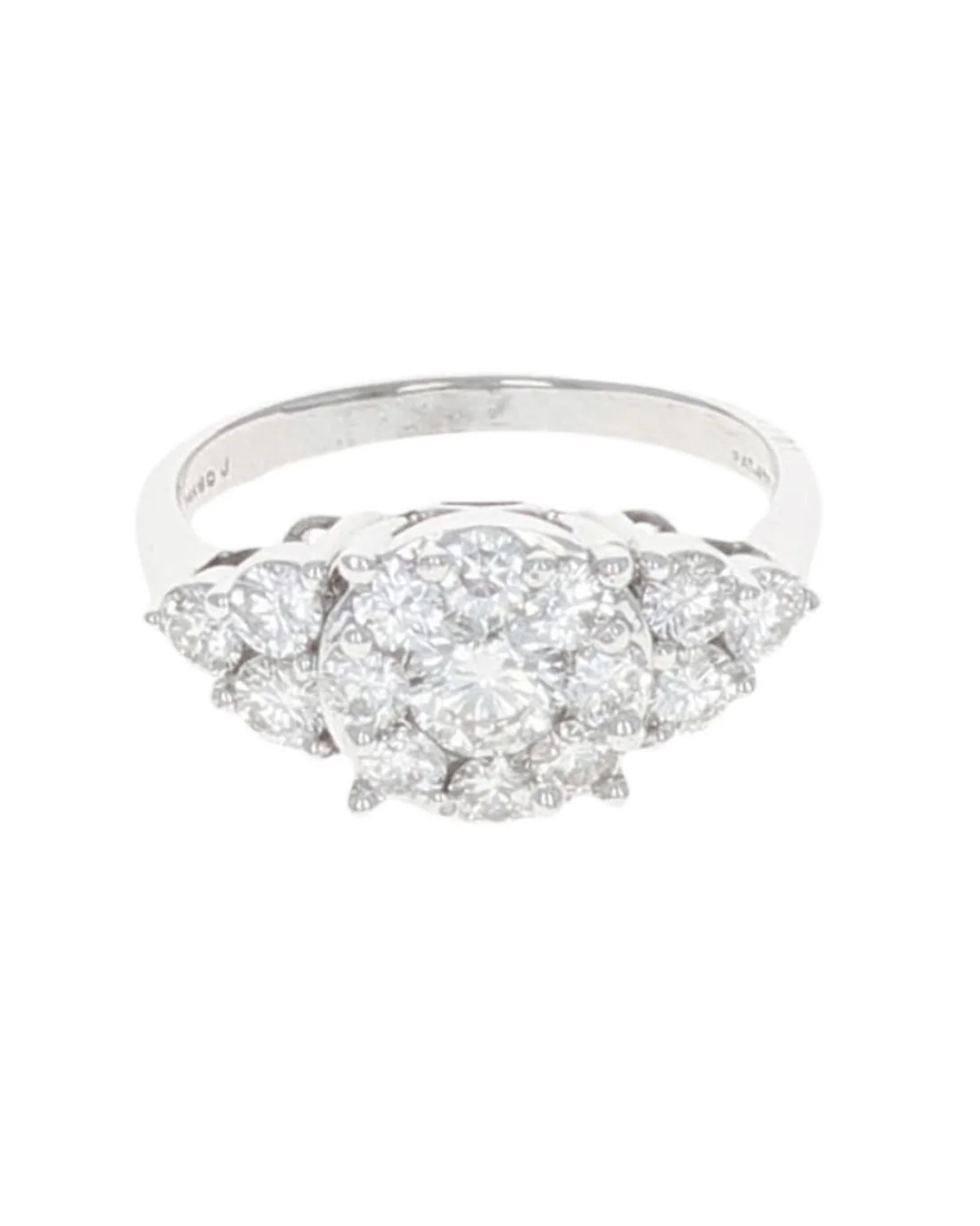 Round Diamond Halo Ring in White Gold - Image 3