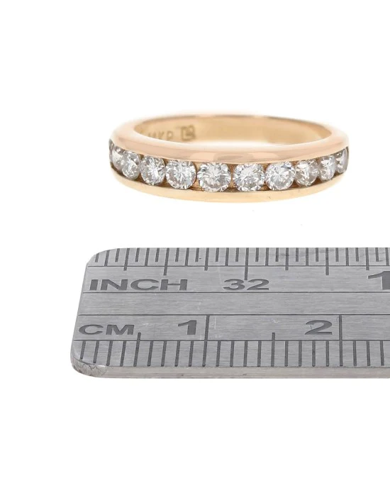 Round Diamond Tapered Band in Yellow Gold - Image 3