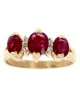 Ruby and Diamond Accent Ring in Yellow Gold - Image 2