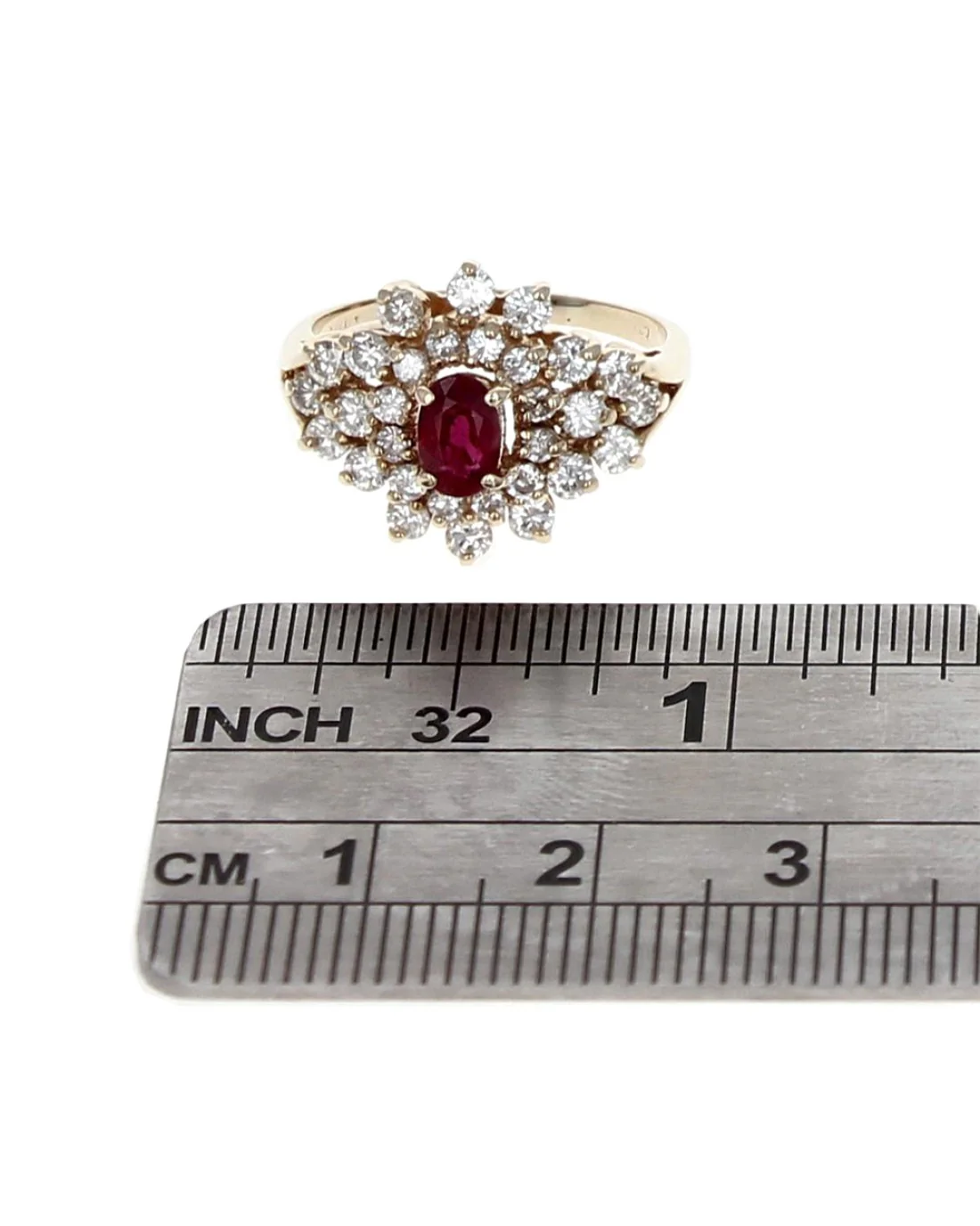 Ruby and Diamond Fashion Ring in Yellow Gold - Image 3