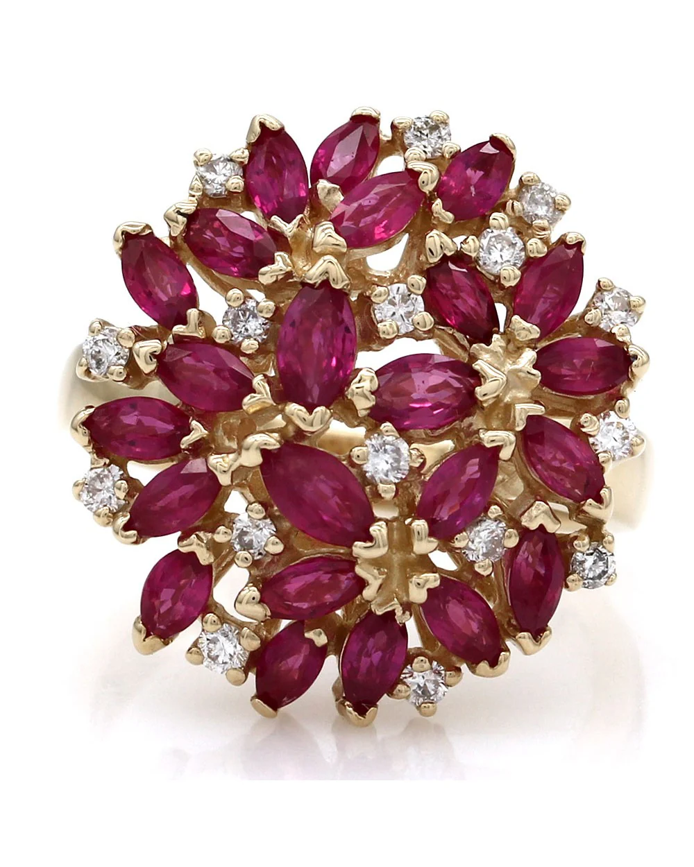 Ruby and Diamond Ring in Gold - Image 2