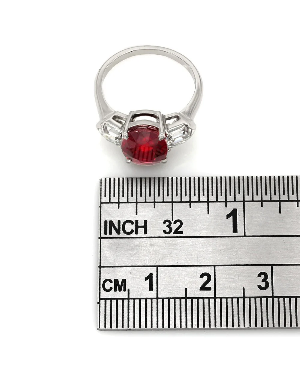 Ruby and Diamond Ring in Platinum - Image 3
