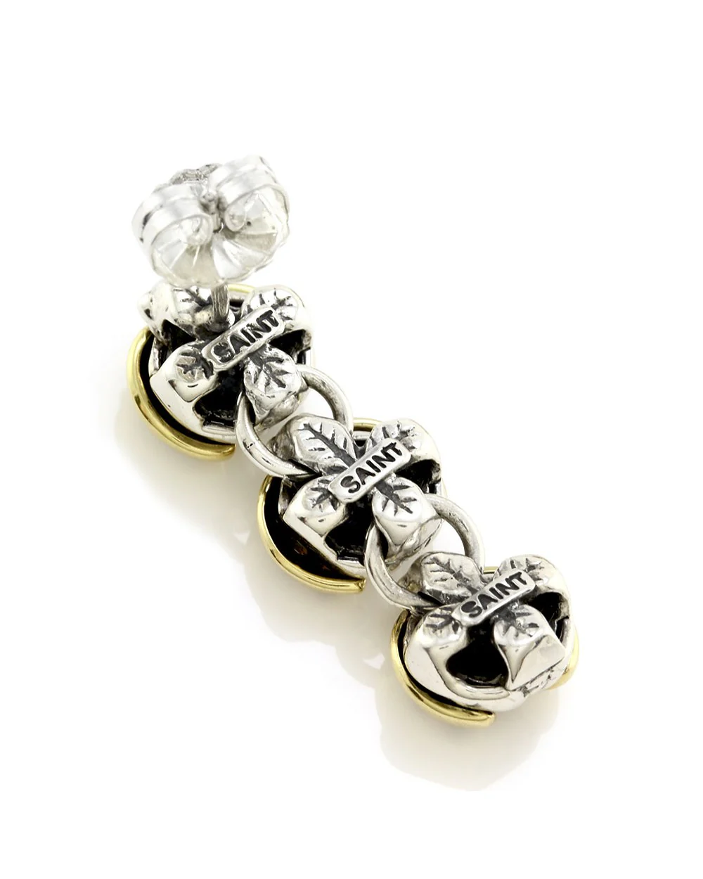 Saint by Sarah Jane Ladybug Sterling and Gold Earrings with Diamonds - Image 2