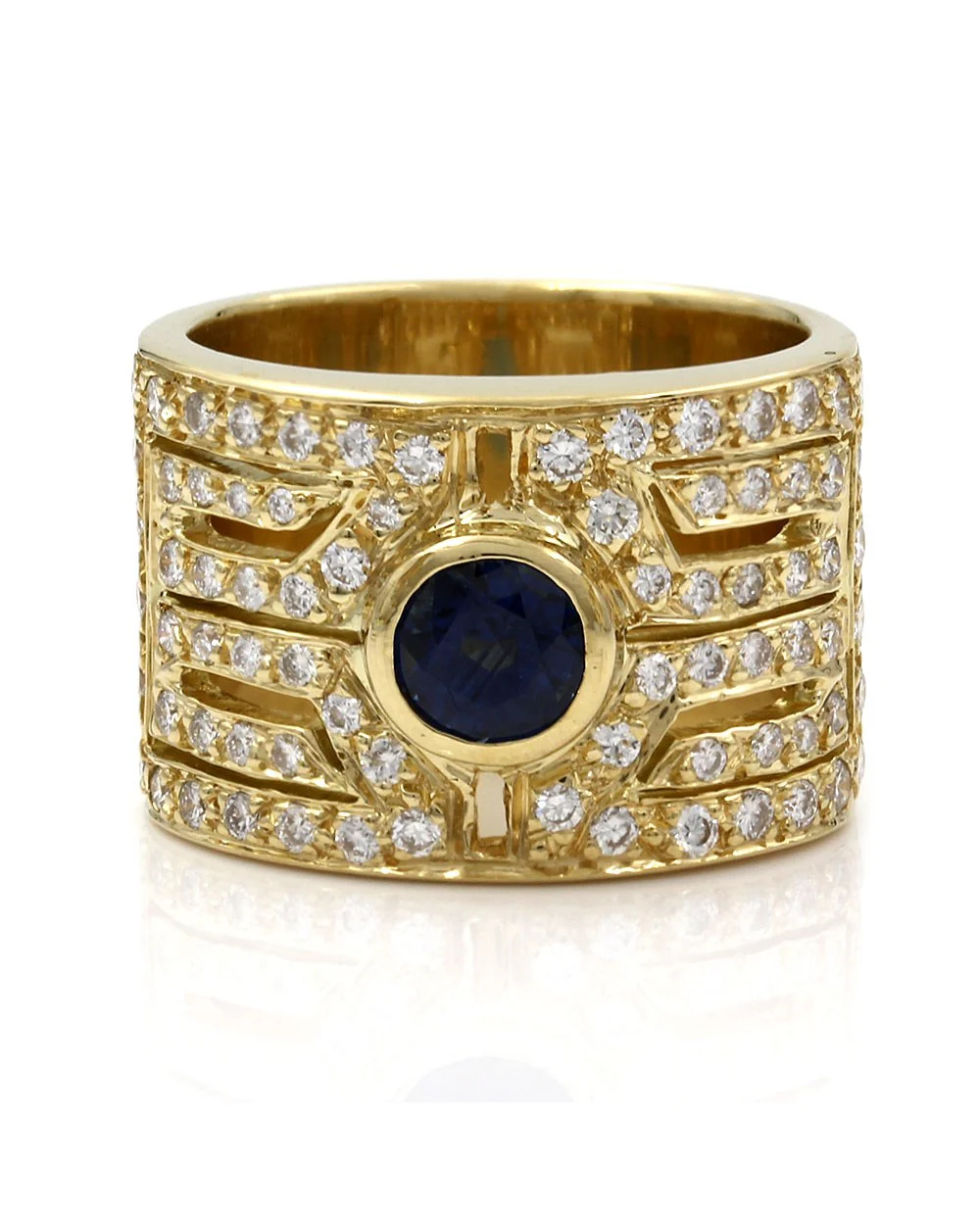 Sapphire and Diamond Ring in Gold - Image 2