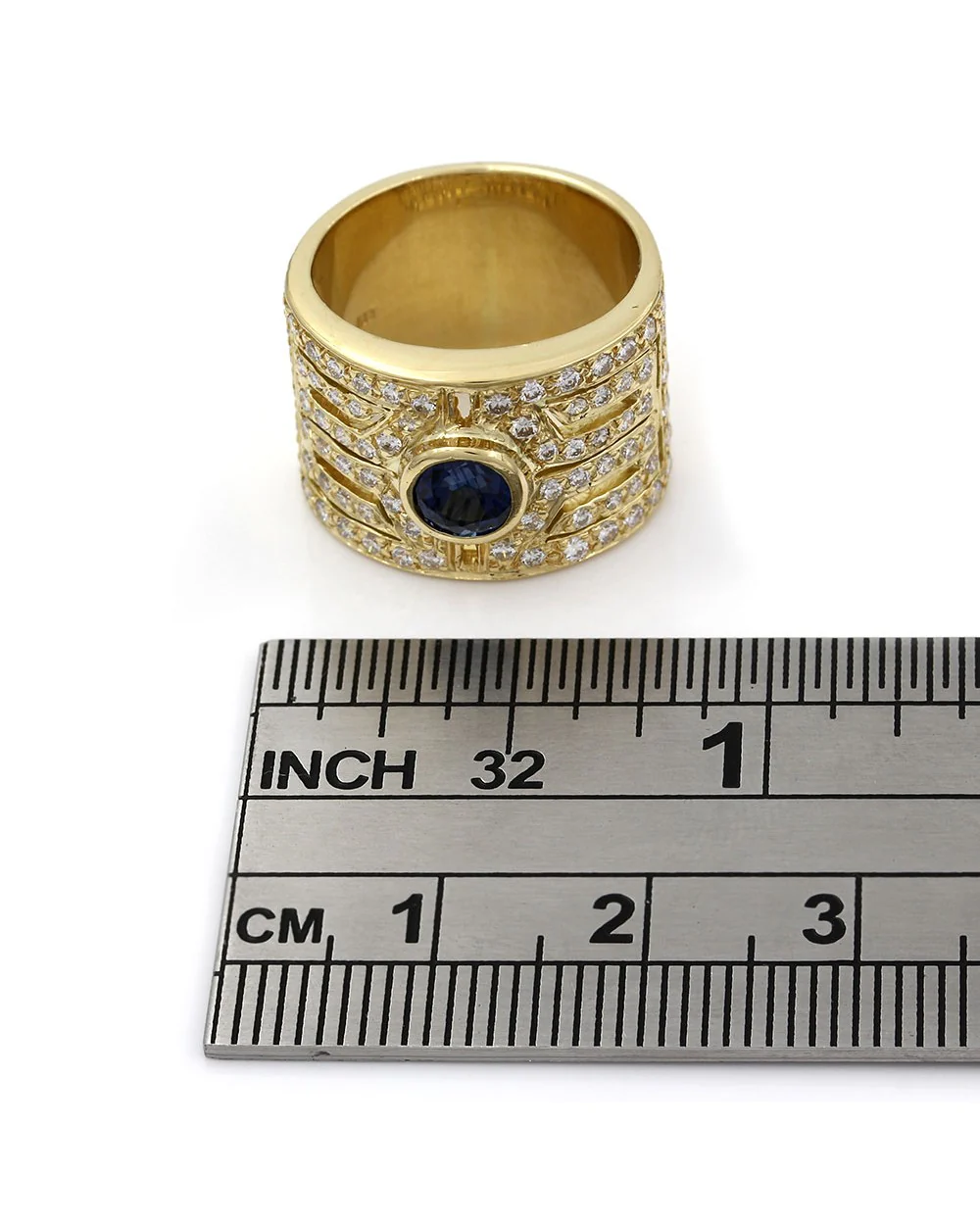Sapphire and Diamond Ring in Gold - Image 3