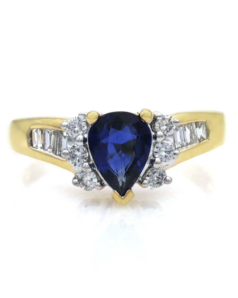 Sapphire and Diamond Ring in Gold - Image 2