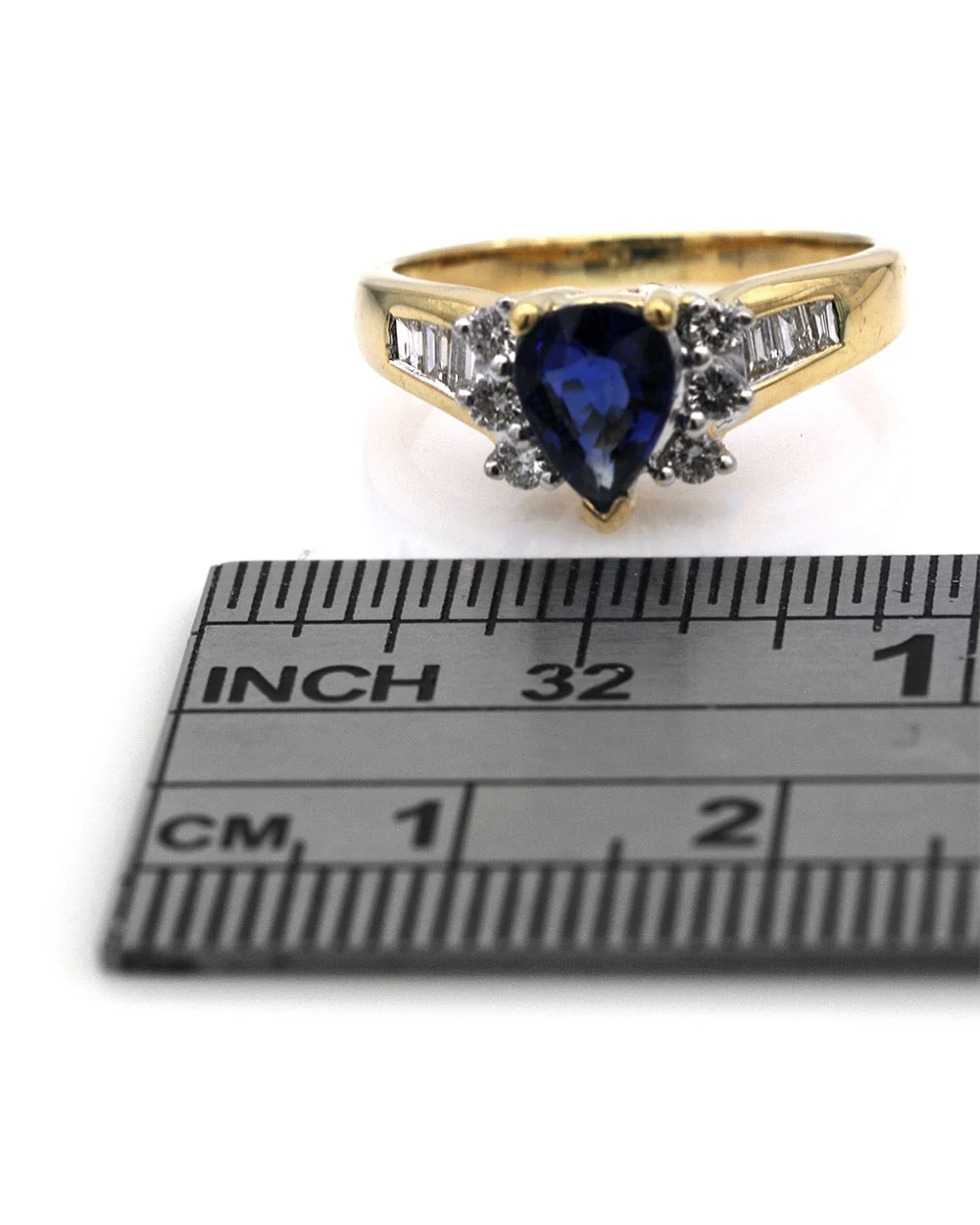 Sapphire and Diamond Ring in Gold - Image 3