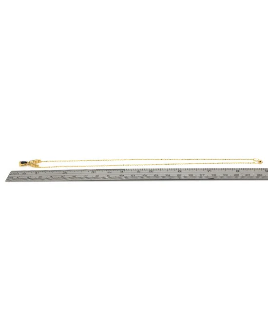Sapphire and Diamond Station Necklace in Yellow Gold - Image 3
