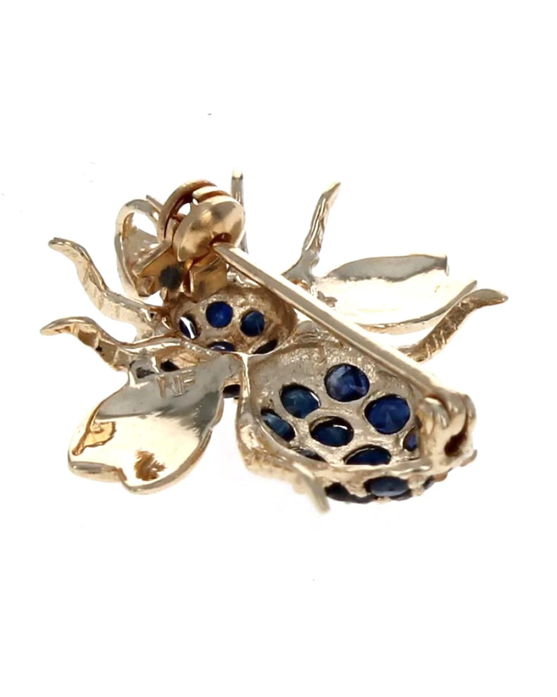 Sapphire Bee Pin in Yellow Gold - Image 2