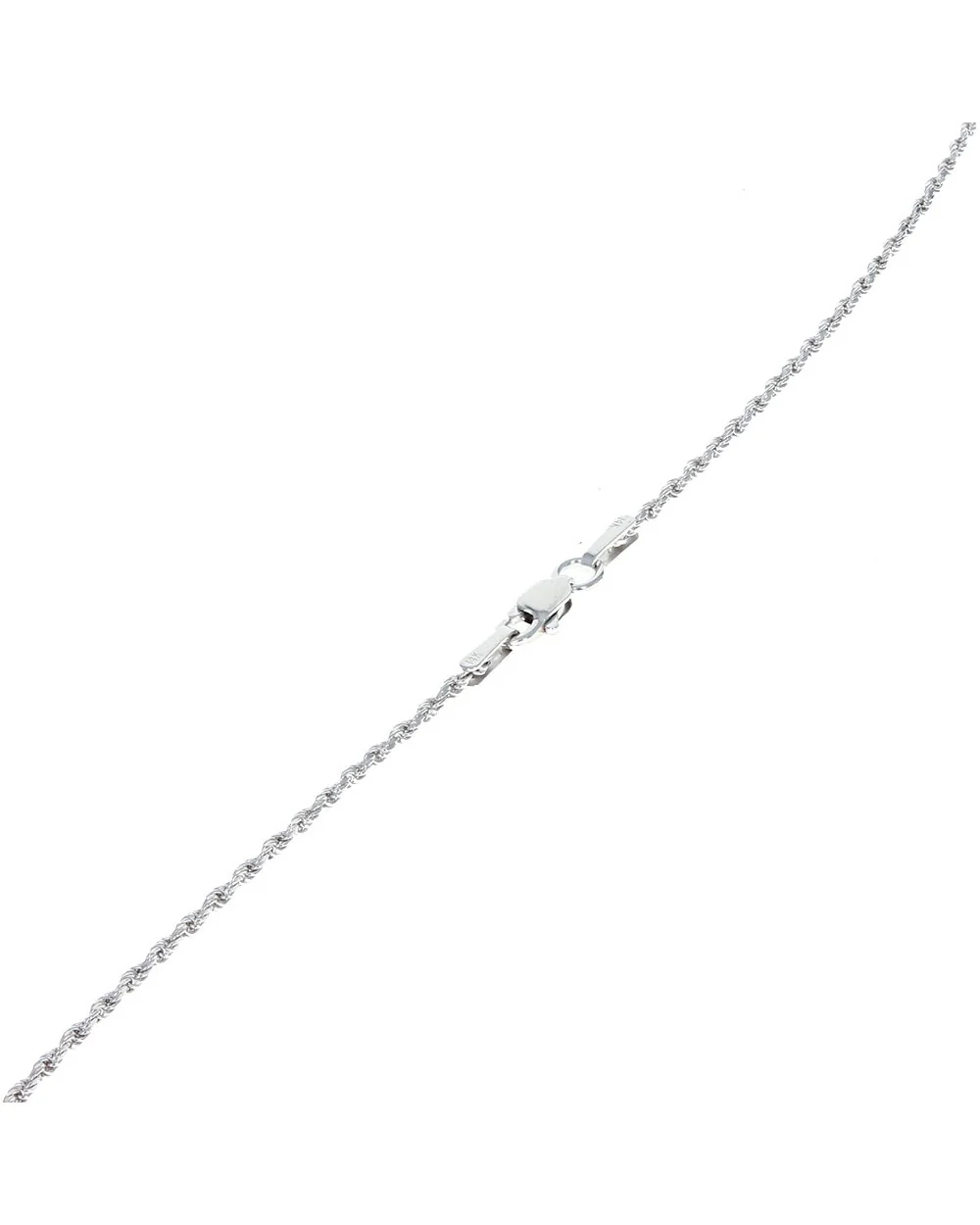 Satin Finish Cross on Rope Chain Necklace - Image 2