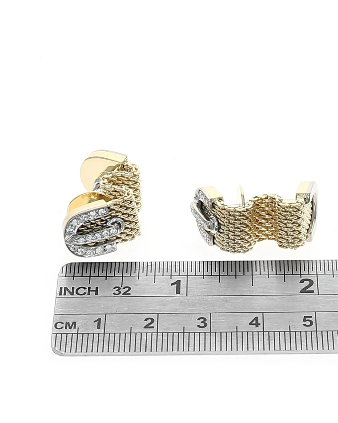 Schilling Vintage Diamond Mesh Cufflinks - Image 3