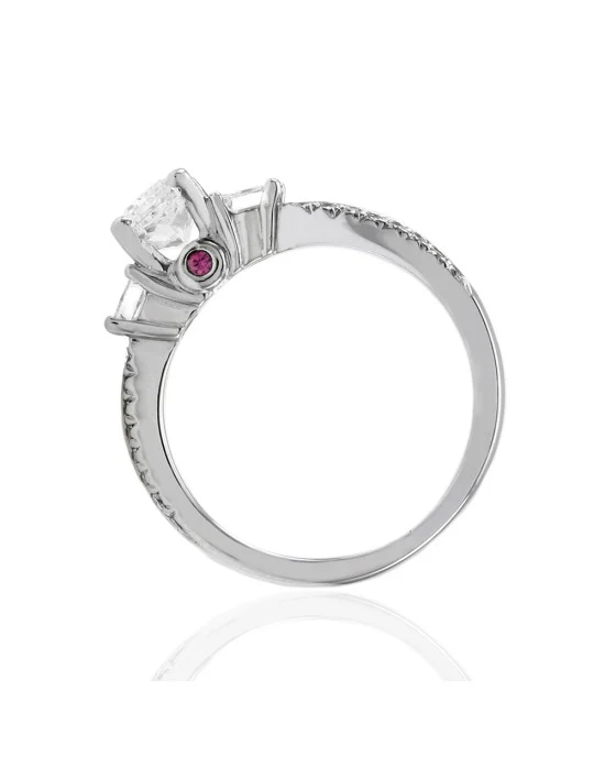 Scott Kay 1.02ct VS2, F GIA Radiant Certified Diamond Engagement Ring Platinum - Image 5