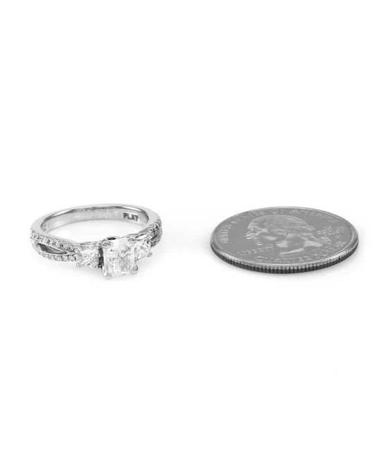 Scott Kay 1.02ct VS2, F GIA Radiant Certified Diamond Engagement Ring Platinum - Image 6