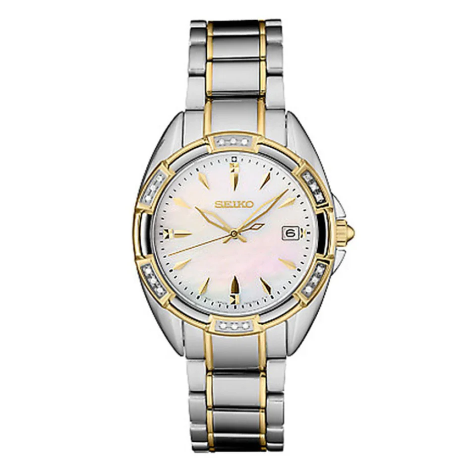 Seiko Two Tone Diamond Collection Watch SKK880