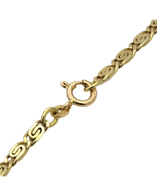 Snail Chain Necklace in Yellow Gold - Image 2