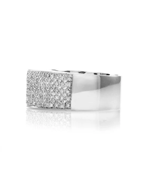 Sonia B 1.70ctw Micro Pave Diamond Ring in 14K White Gold - Image 3