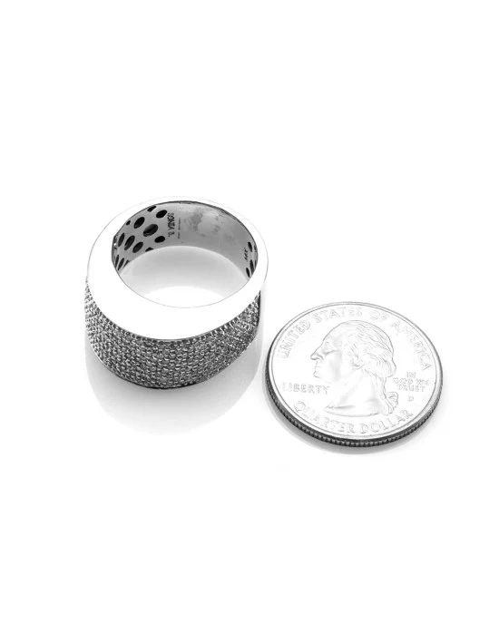 Sonia B 1.70ctw Micro Pave Diamond Ring in 14K White Gold - Image 5