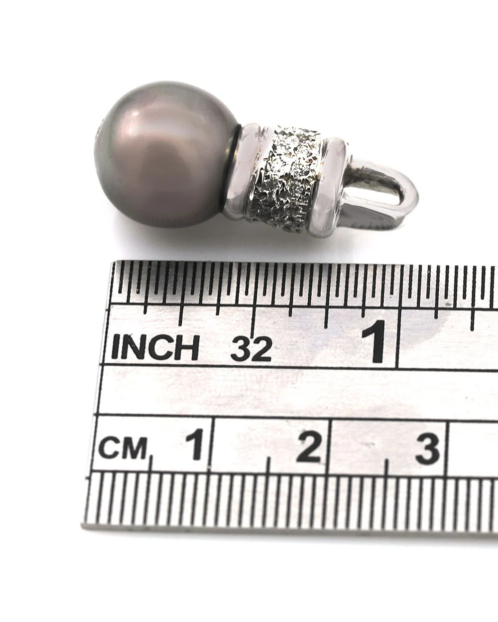 South Sea Pearl and Diamond Drop Pendant - Image 3