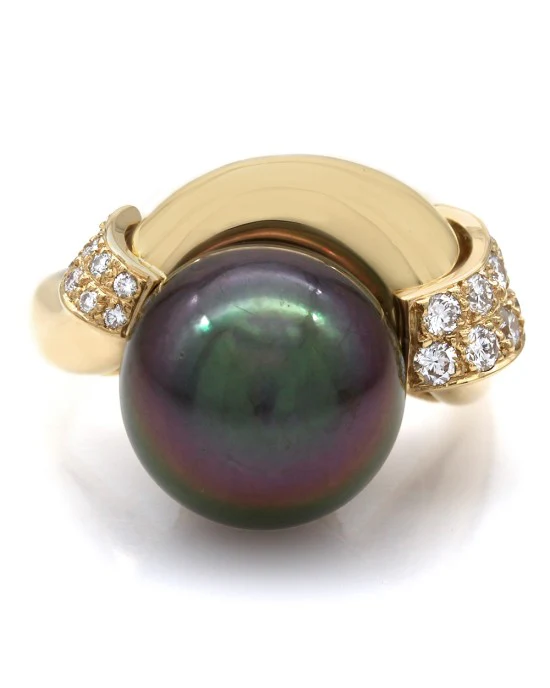 South Sea Pearl and Diamond Ring - Image 2