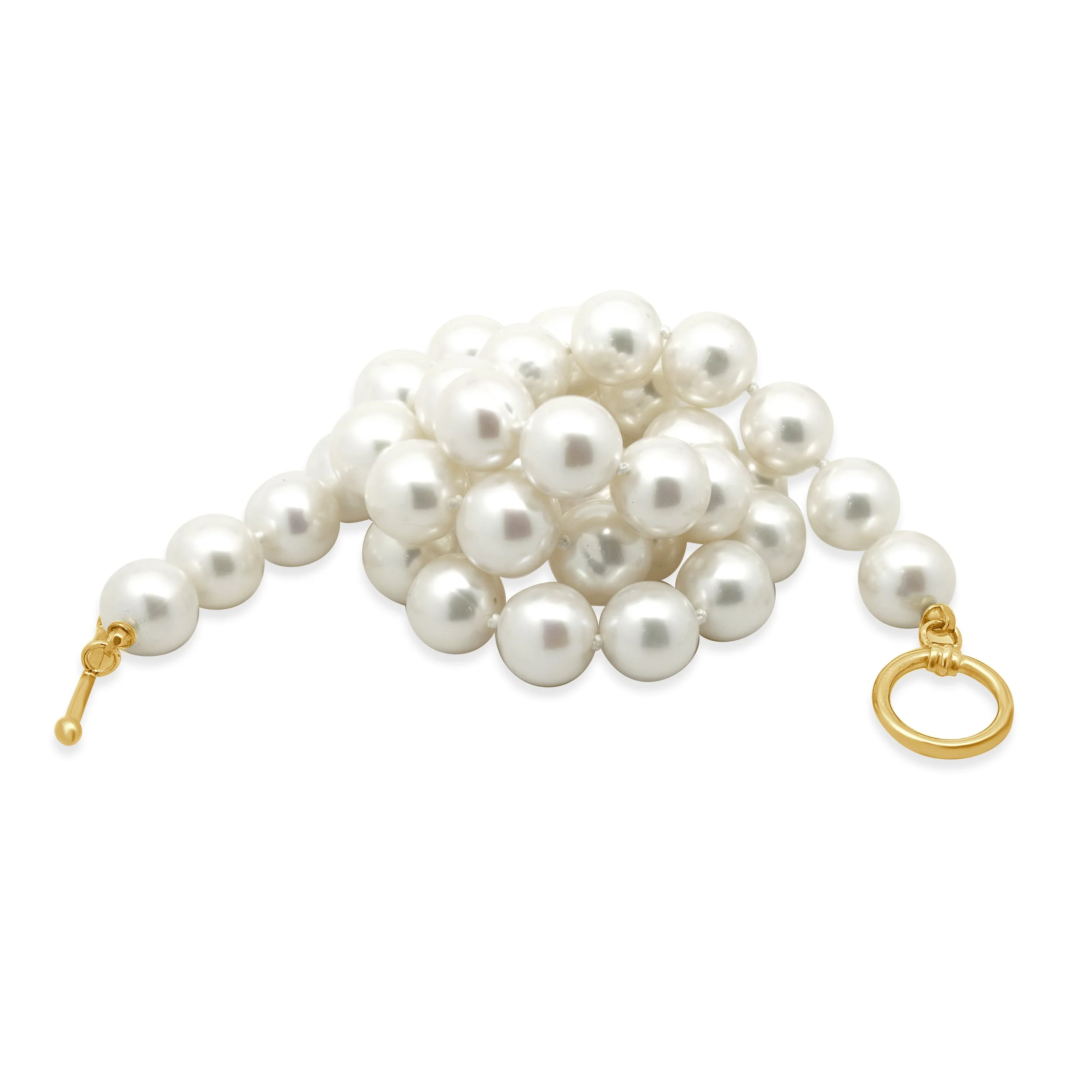 South Sea Pearl Strand with 14K Yellow Gold Closure - Image 4