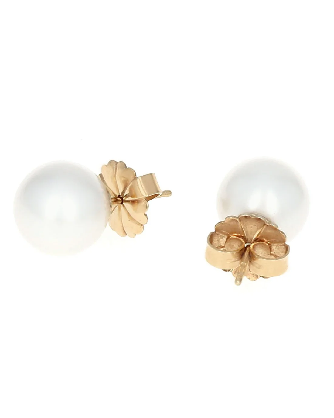 South Sea Pearl Stud Earrings in Yellow Gold - Image 2
