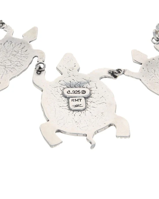 Southwestern Relios Roderick Tenorio Sterling Silver Turtles Necklace - Image 3