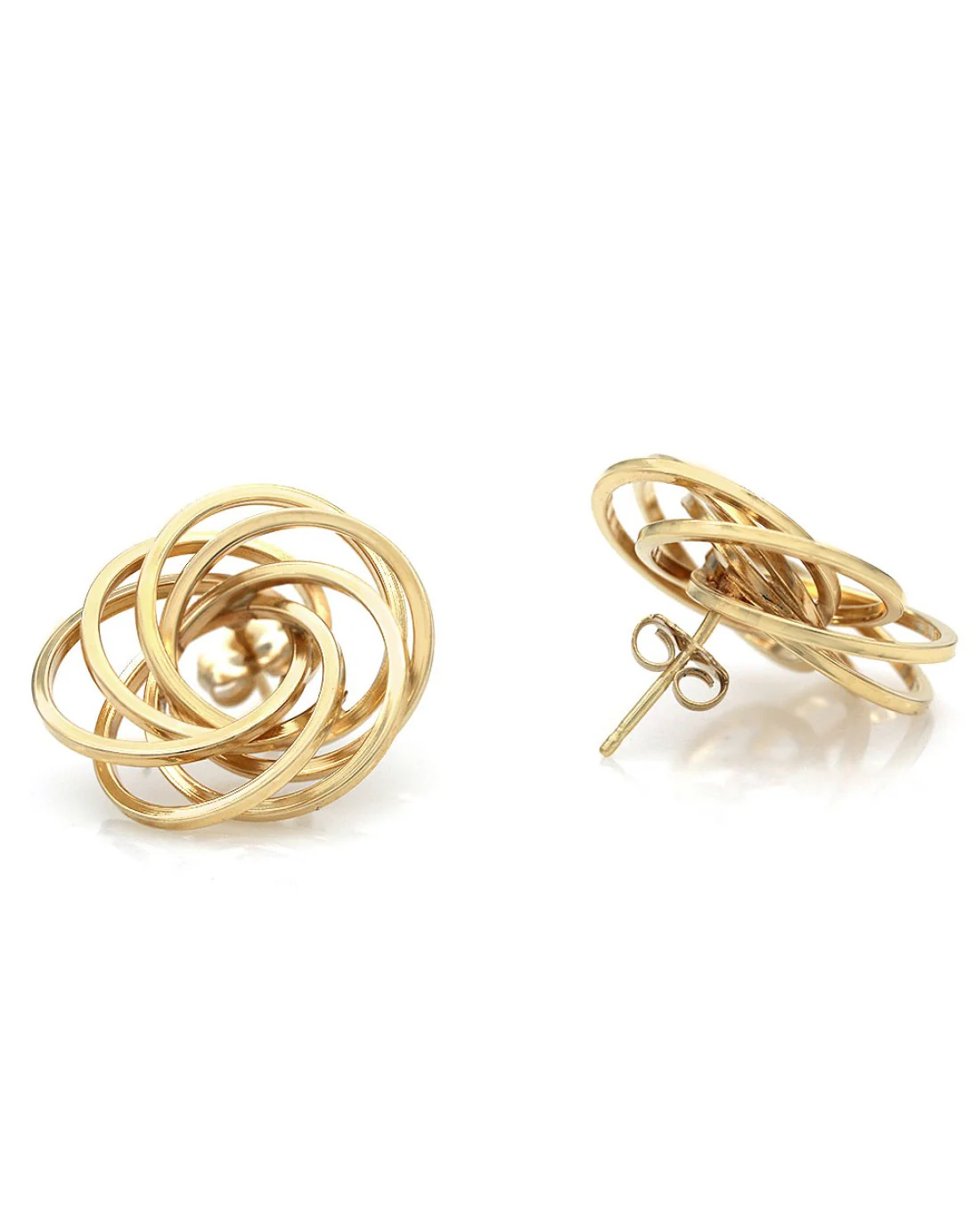 Spiral Stud Earrings in Yellow Gold - Image 2