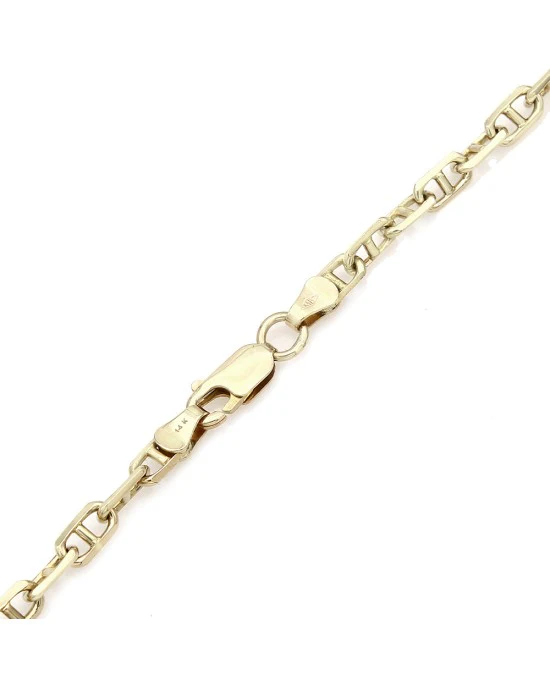 Square Mariner Link Chain Necklace - Image 2