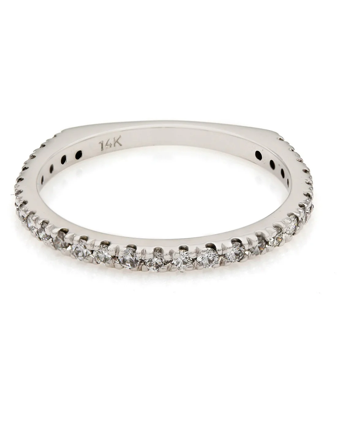 Square Shank Diamond Band in Gold - Image 2