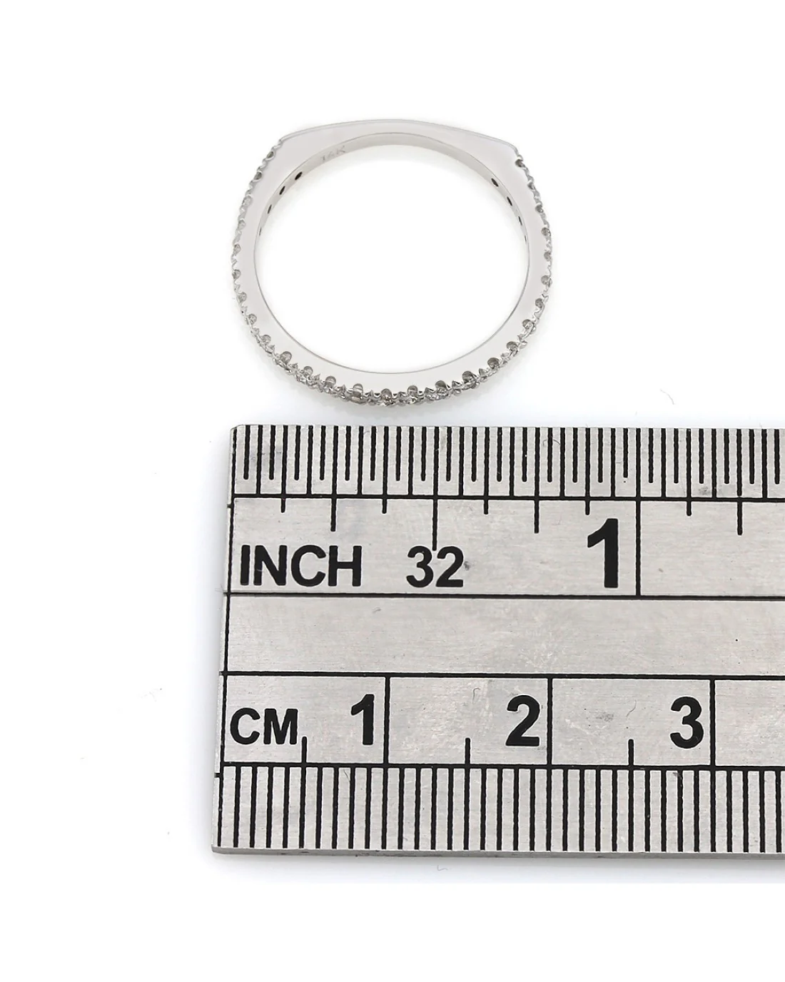 Square Shank Diamond Band in Gold - Image 3