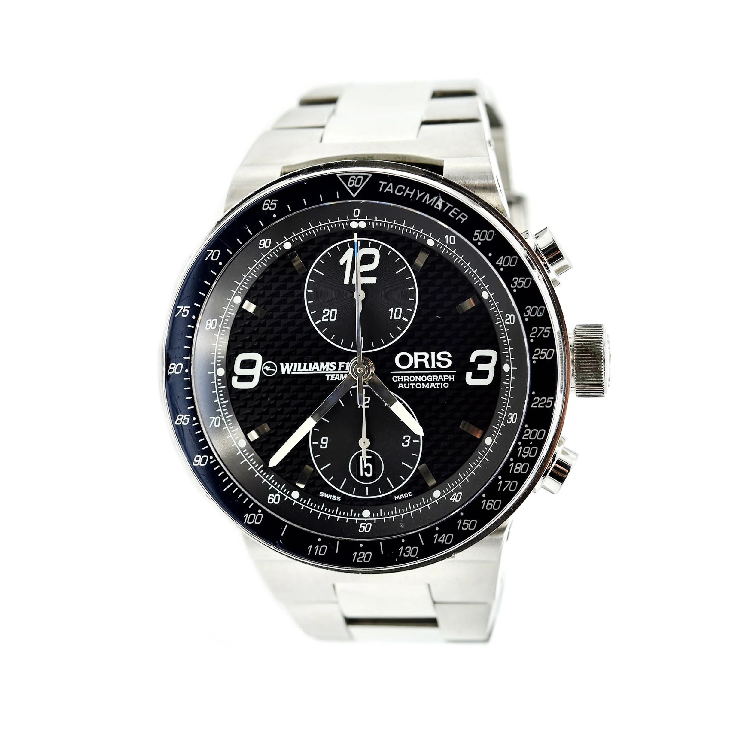 Stainless Steel Oris William F1 Chronograph Carbon Fiber Watch 7563