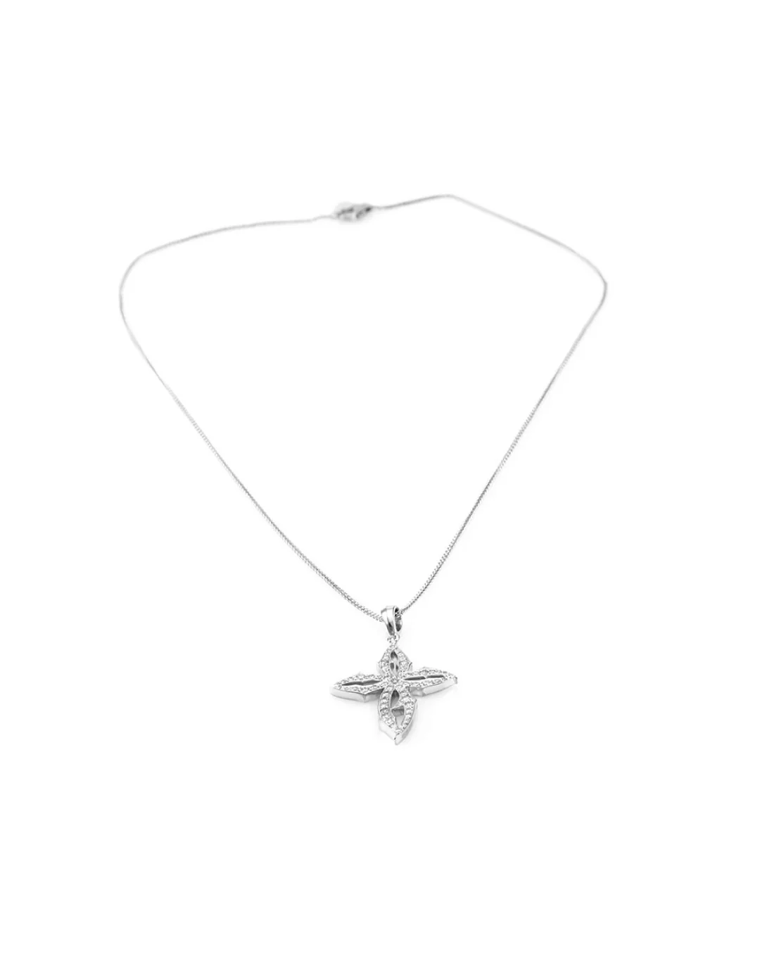 Stephen Webster Thorn Pave Diamond Cross Necklace in Gold - Image 2
