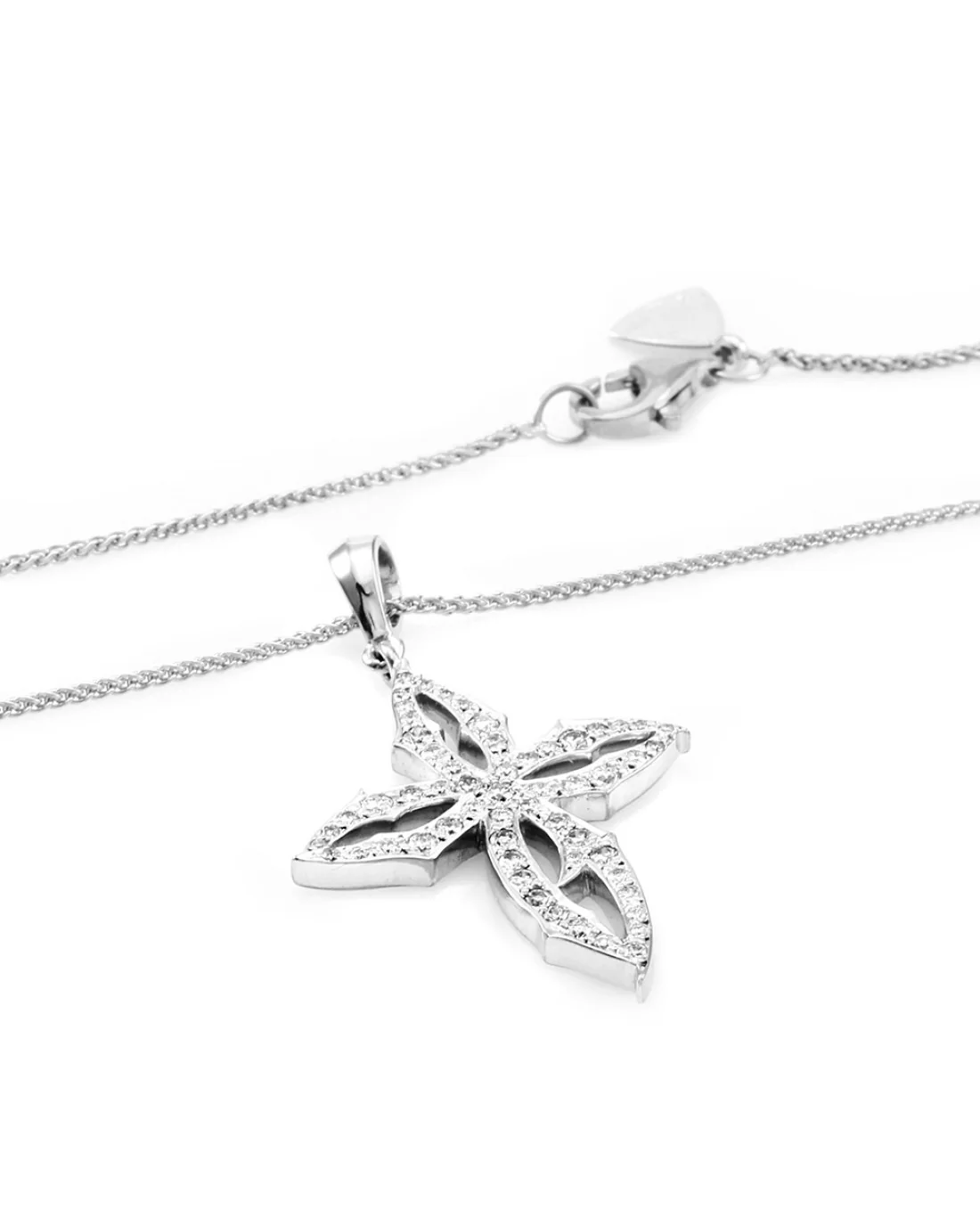Stephen Webster Thorn Pave Diamond Cross Necklace in Gold - Image 3