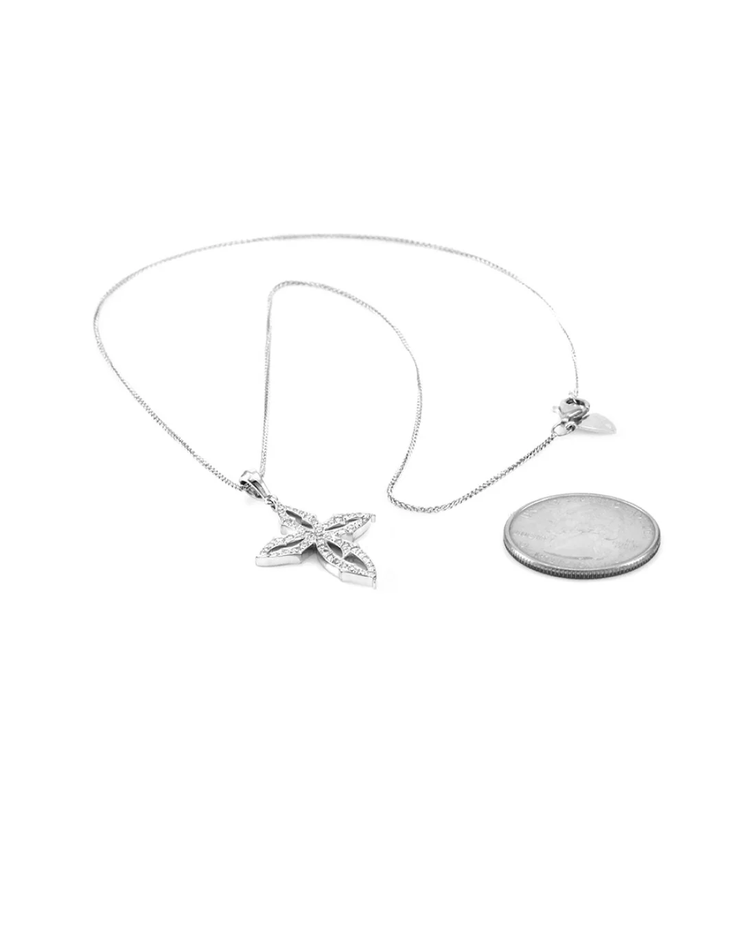 Stephen Webster Thorn Pave Diamond Cross Necklace in Gold - Image 4