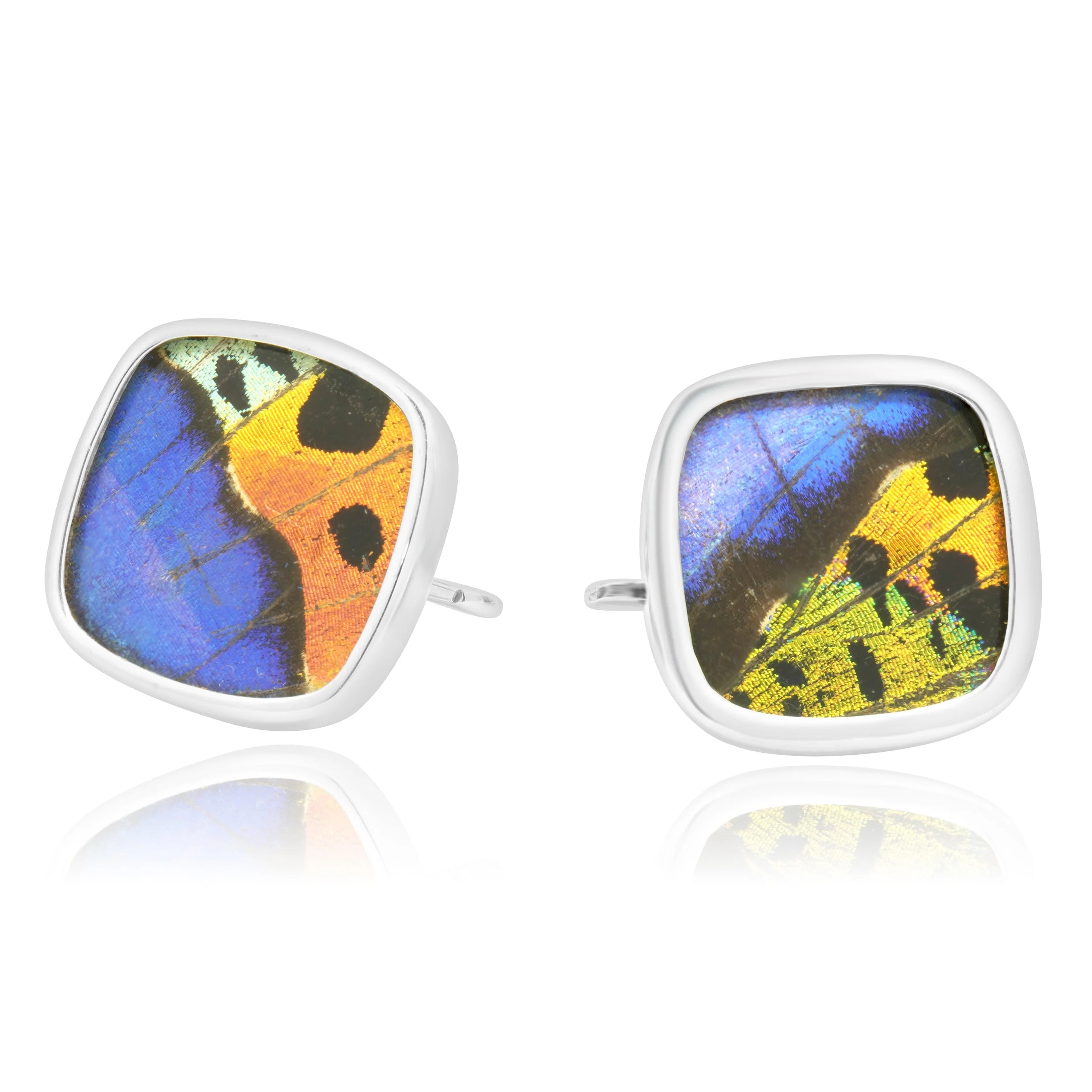 Sterling Silver & Acrylic Butterfly Cufflinks