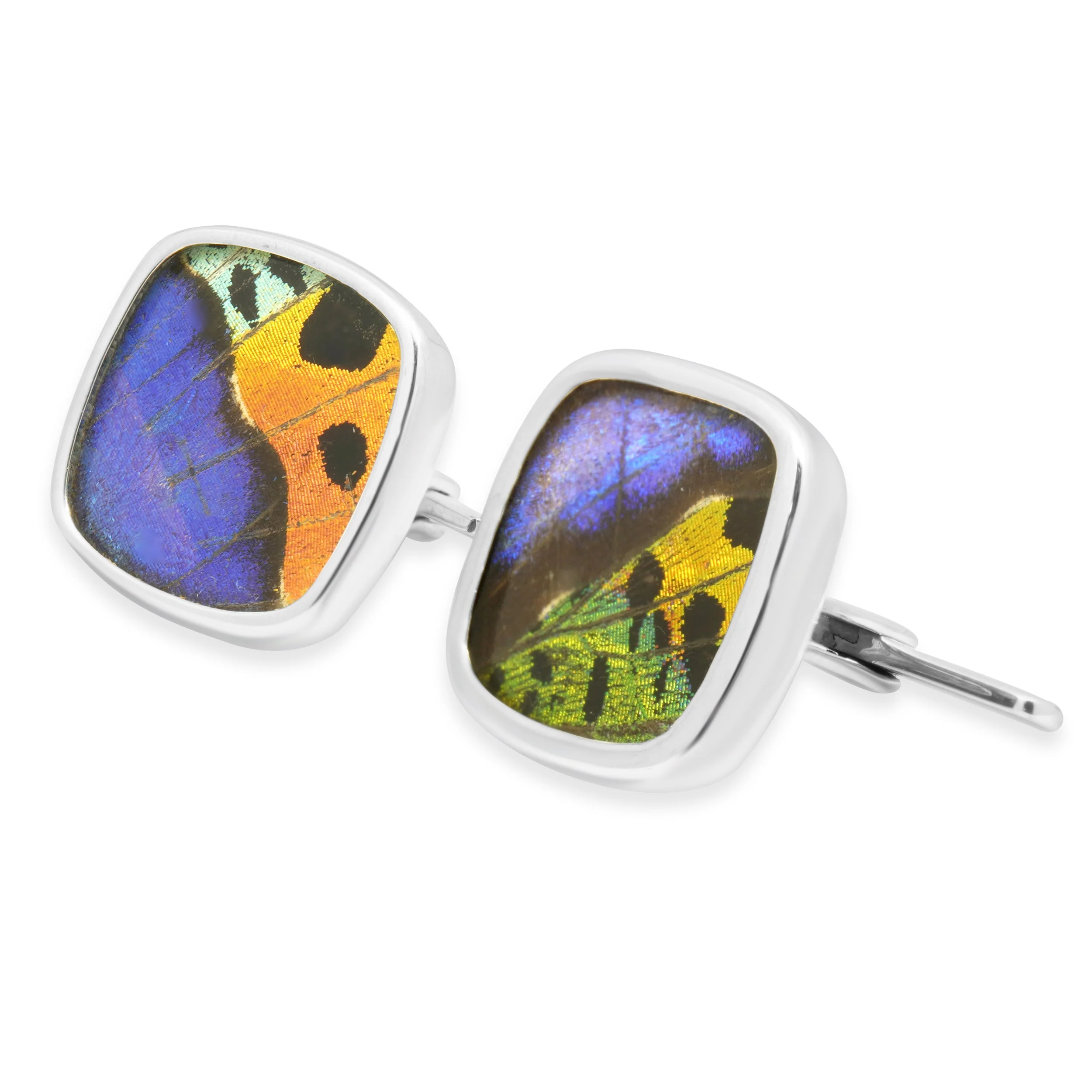 Sterling Silver & Acrylic Butterfly Cufflinks - Image 2