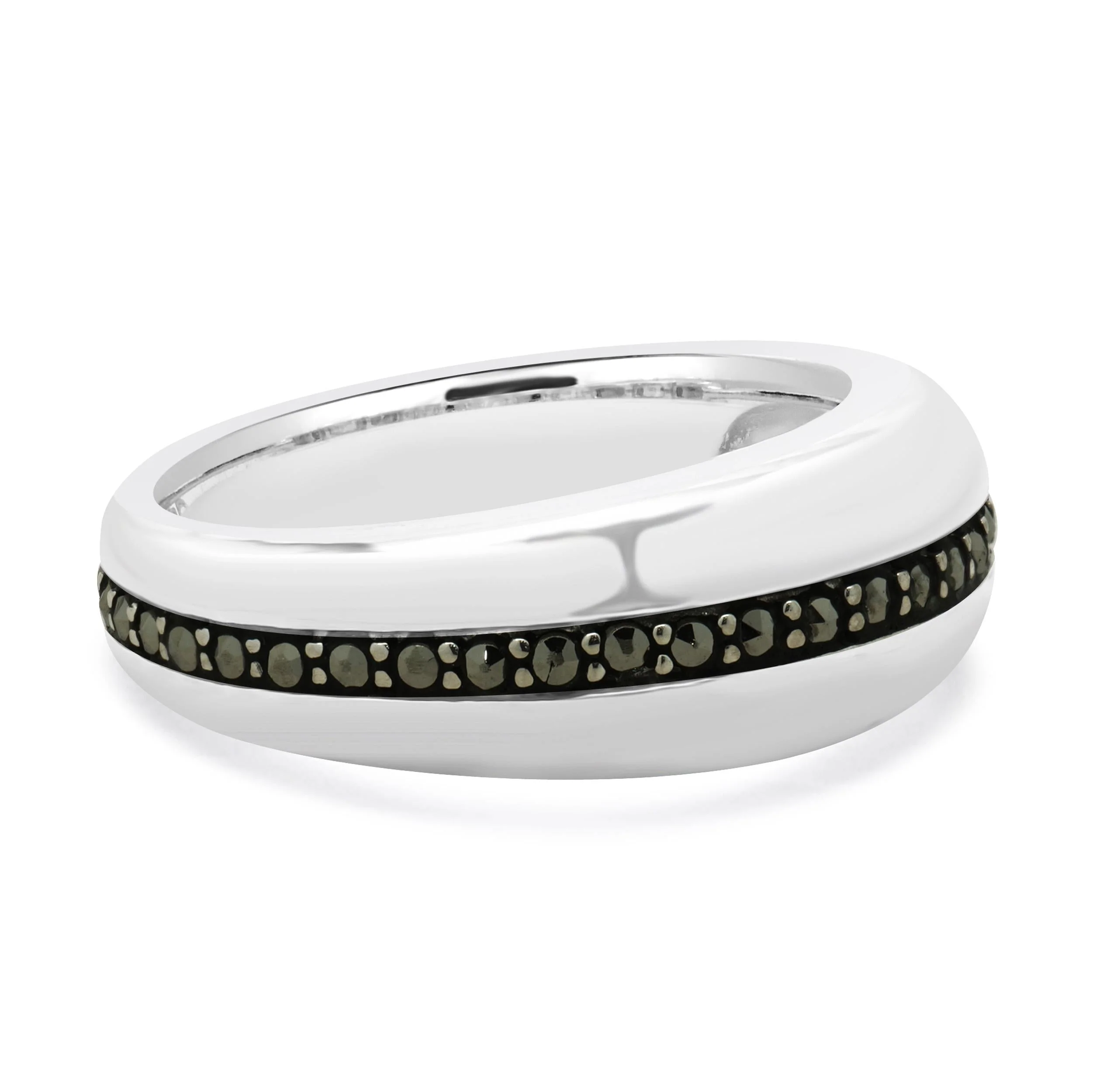 Sterling Silver Channel Set Marcasite Ring - Image 4