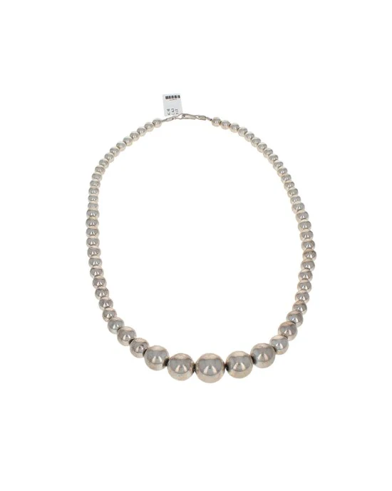 Sterling Silver Graduated Bead Necklace - Image 2