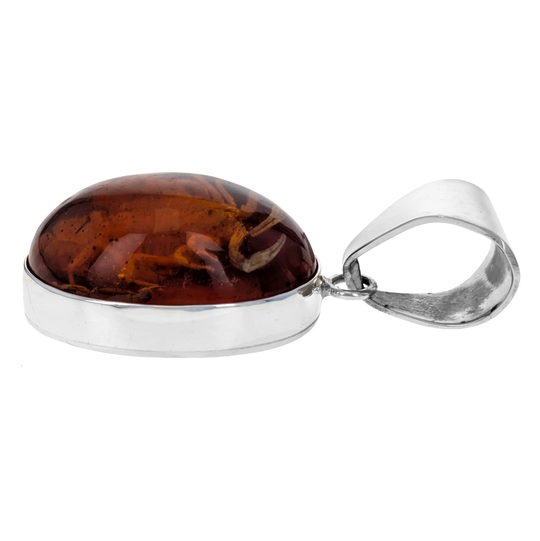 Sterling Silver Scorpion in Amber Resin Pendant - Image 3
