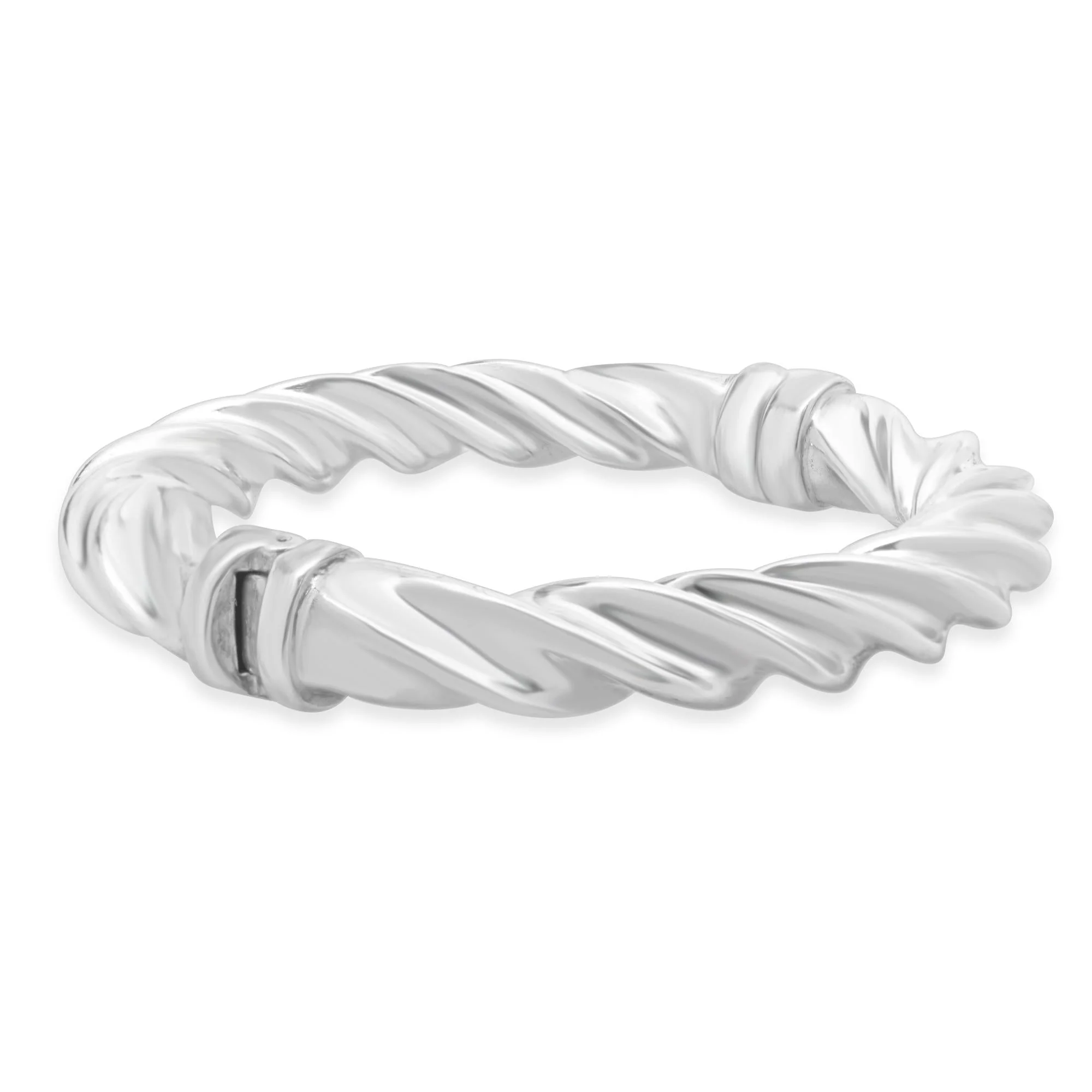 Sterling Silver Twist Bangle Bracelet - Image 3